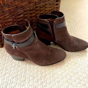 COACH suede brown booties